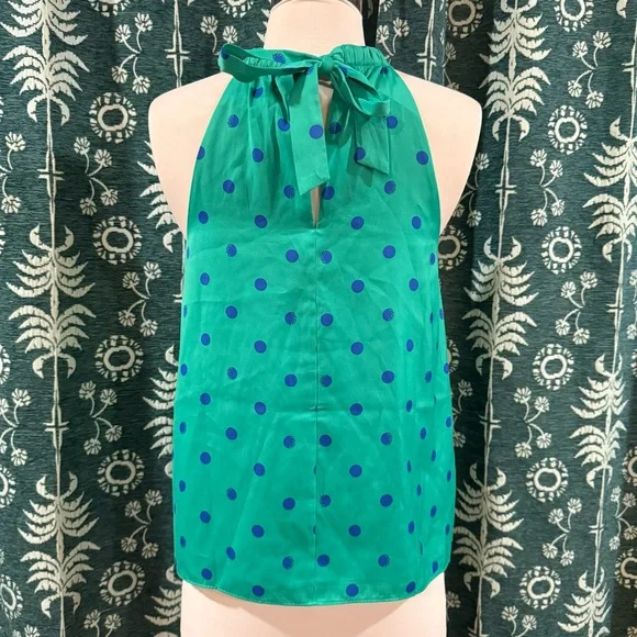 Lilly Pulitzer Rori Halter Top Botanical Garden Hotter Spot Polka Dot Top Small - Picture 5 of 8